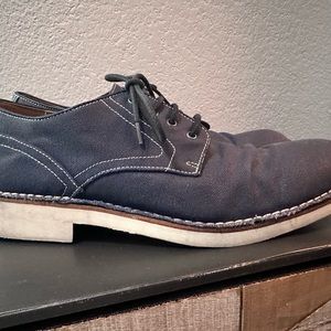 John Varvatos Blue Canvas Oxford Shoes Men’s Size 11.5